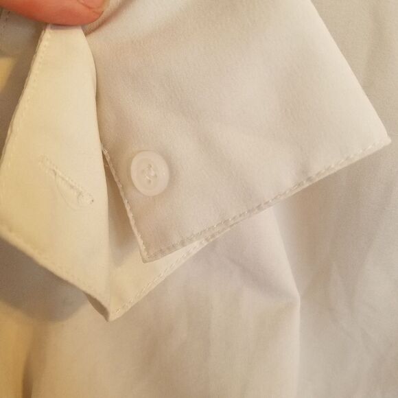 Tobi Cream Drape Twist Sheer Cross Body Blouse - Picture 6 of 8